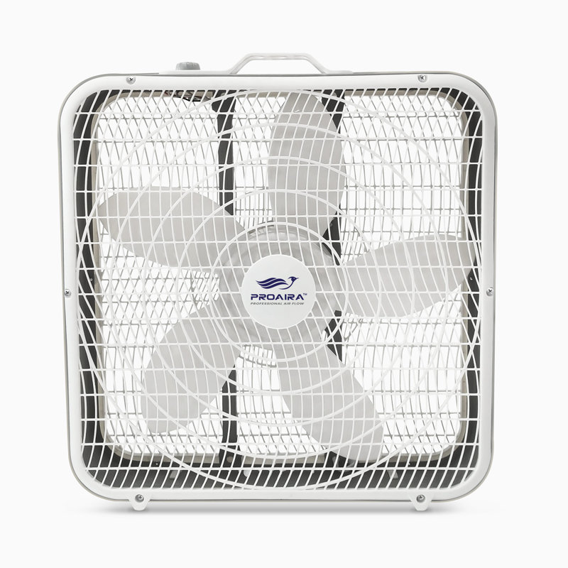 20" Box Fan With 3 Speed Control And Carry Handle