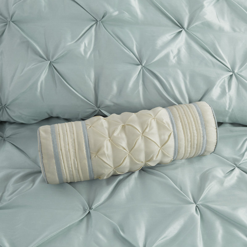 Laurel 7 Piece Tufted Comforter Set, Full Comforter + 1 Bed Skirt + 2 Shams + 3 Decorat, Seafoam