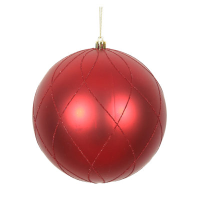 Ornement boule 6 po mat et scintillant
