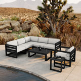 Avion 8 Piece Sectional Seating Group with Sunbrella Cushions