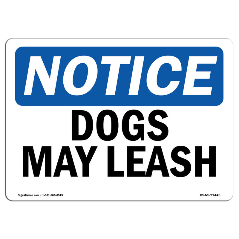 Dogs on Leash Sign