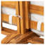 Ensemble de canapé de patio 6 pièces, ensemble de conversation modulaire d'extérieur en bois d'acacia, ensemble de conversation en forme de L, lit de jour convertible avec table à thé, repose-pieds, 5 coussins et coussins, teck et beige