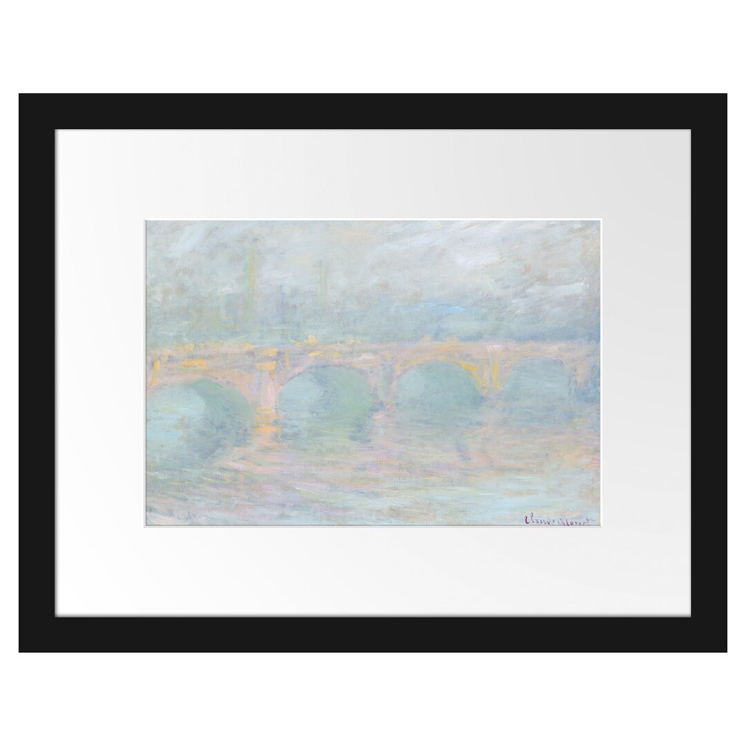 Gerahmter Kunstdruck Waterloo Bridge von Claude Monet