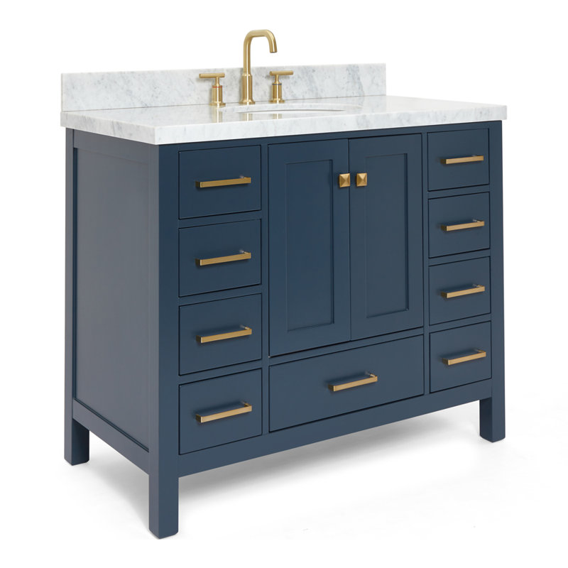 Ensemble de meuble-lavabo simple 43 po Cambridge, Bleu minuit
