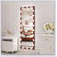 Miroir pleine grandeur Hollywood avec lumières, 3 modes de couleur, commande tactile, finition noyer, 62,6 x 23,3 po