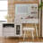 Modern Makeup Vanity Desk With Mirror And Lights, Retractable Dressing Table With Drawers And Cabinet, Compact Makeup Table Set With Power Outlet For Bedroom, White-1107909876