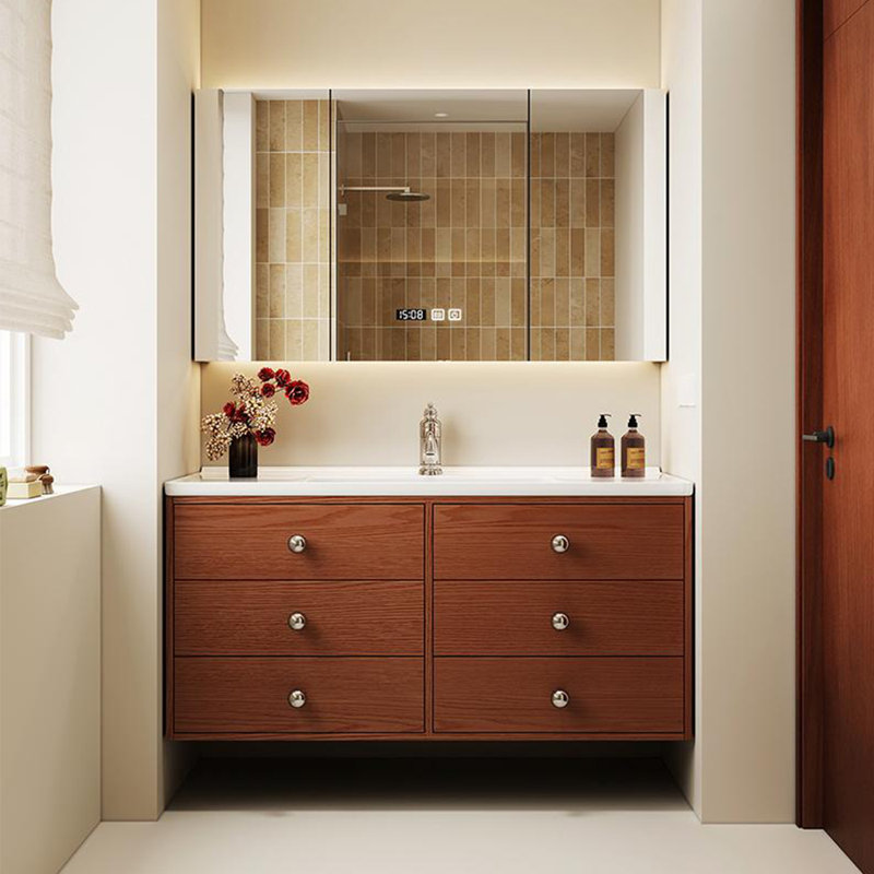 French style retro vanitie bathroom cabinet, 23.6" H x 47.2" W x 19.7" D