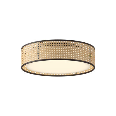 Lyla Rattan LED Flush Mount