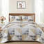 Ensemble de courtepointe à motif géométrique à carreaux 3 pièces-123007553-123007556