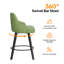 Tabouret de bar pivotant en tissu Modern-1647160124-1647160126