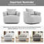 Fauteuil d'appoint pivotant rembourré 38,2 po Daxen avec rotation à 360 °