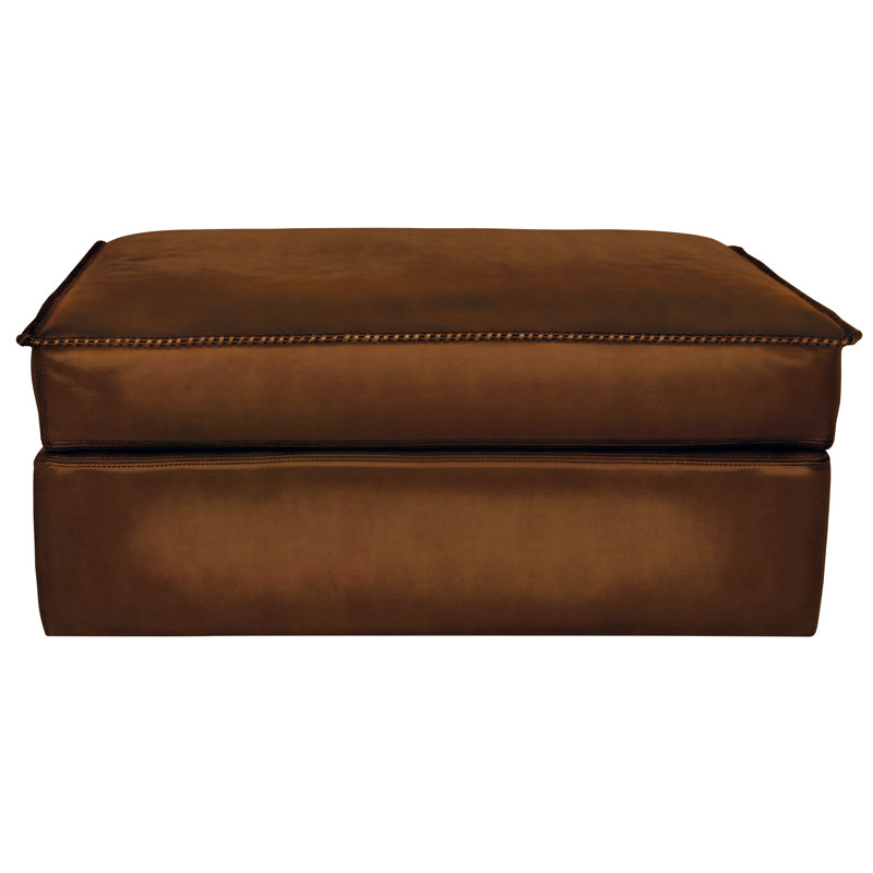 Urban Cowboy Leather Ottoman, Saddle (Maestro Artisano), Espresso