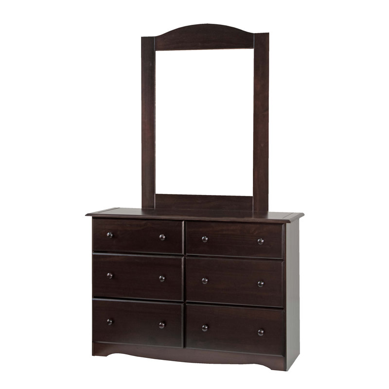 Commode 6 tiroirs avec miroir Genai, Java