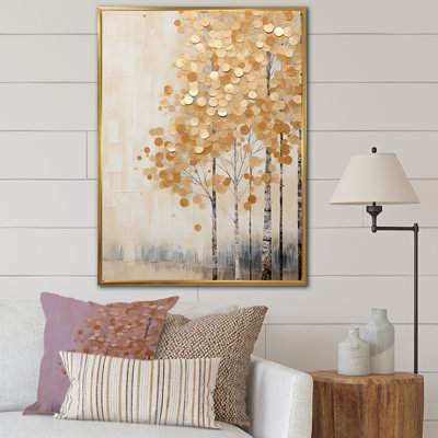 " Minimalism Golden Trees Harmony III "