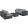 Invite 5 Piece Outdoor Patio Sunbrella Sectional Set