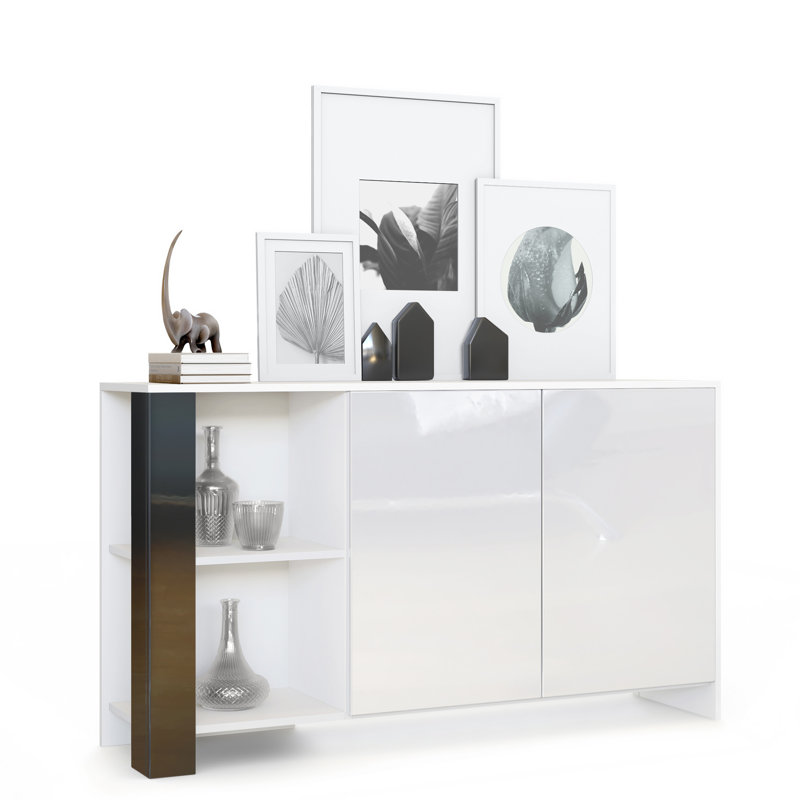 Antum 143cm Sideboard, High Gloss Black