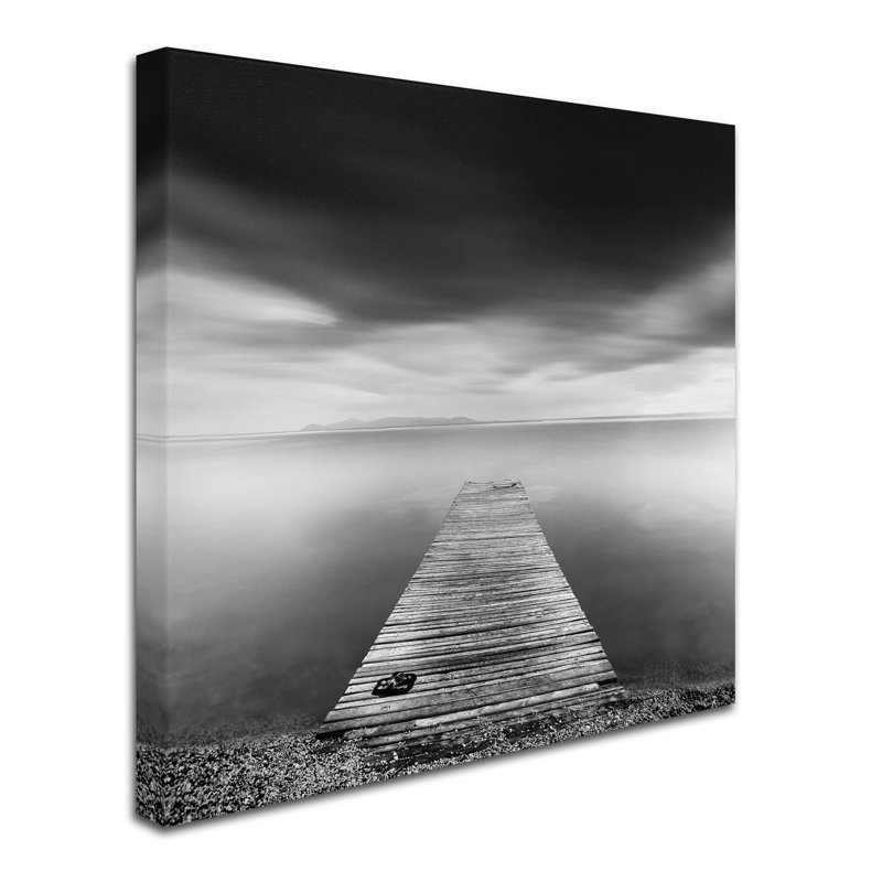 «Pier With Slipper», reproduction de photo sur toile tendue, H 14 po x l 14 po