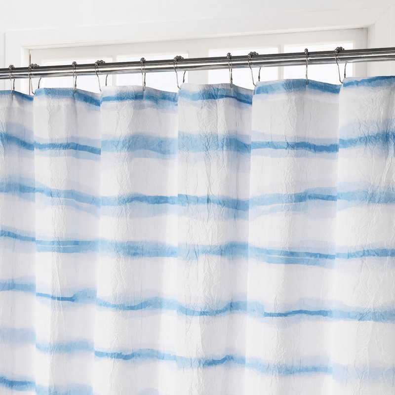 Rideau de douche Wavy, Bleu