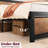 Full Size Bed Frame with Wooden Headboard and Footboard, Industrial Full Bed Platform No Box Spring Needed, 14 Inch Easy Assemble Mattress Bedframe