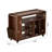 22.44" Vintage Dark Brown Walnut Mobile End Table
