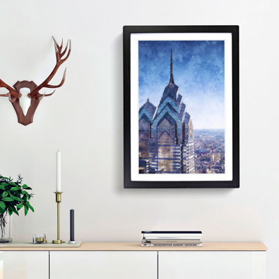 One Liberty Place In Philadelphia - Single Picture Frame Painting on MDF