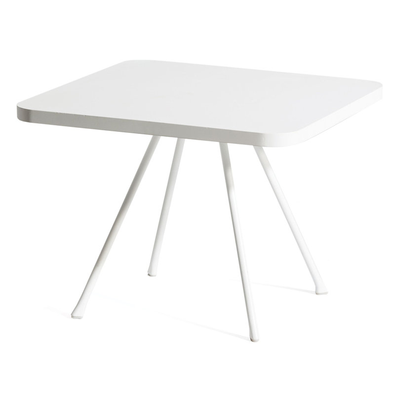 Table d'appoint Attol, Blanc, l 17,63 po x L 17,63 po x H 19,19 po