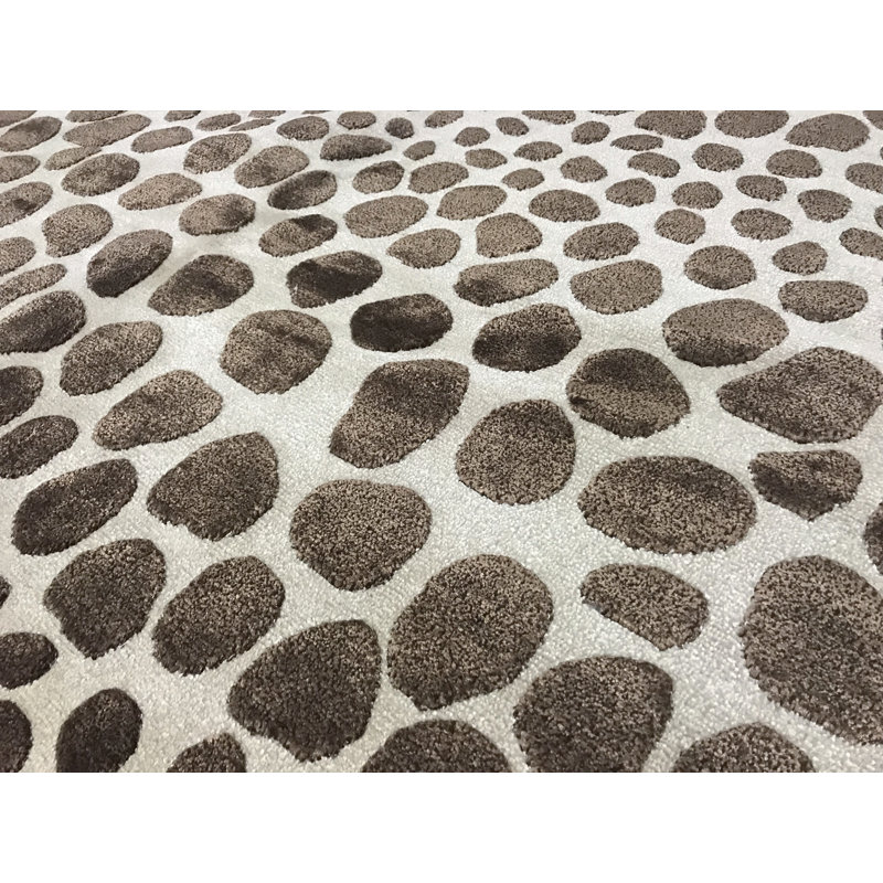 Himalayan Animal Print Area Rug in Beige/Brown
