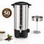 Cafetière de grande capacité (8,3 L) à température réglable, en acier inoxydable, idéale pour les événements traiteurs, les hôtels, les restaurants et les bureaux.
