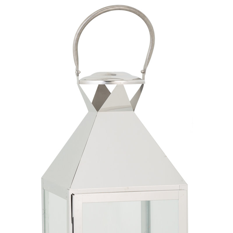 Stainless Steel Floor Lantern, 72cm H x 24cm W x 23cm D