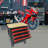 4 DRAWERS MULTIFUNCTIONAL TOOL CART WITH WHEELS AND WOODEN TOP