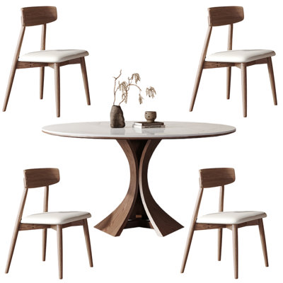 Italian vintage style round dining table sets