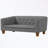 Pet sofa with armrests and button tufted back