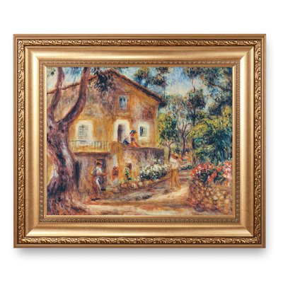 La casa de Les Collettes en Cagnes by Pierre-Auguste Renoir Painting Reproductions World Classic Reproductions For HomeDecor,Gold Frame