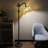 Sehnaz Tiffany Floor Lamp Gold Stained Glass Baroque Style Lavender Gooseneck 20"W*12"D*63"H