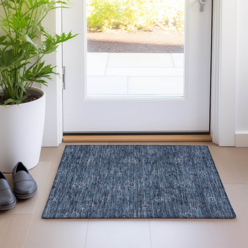 Malchow Flatweave Washable Floral Indoor / Outdoor Rug, Rectangle 1'8" x 2'6"
