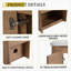 Meuble-lavabo mural 40 po avec lavabo en céramique blanche et tablettes de rangement et 1 porte à fermeture en douceur, emballage KD, contreplaqué