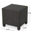 Table d'appoint au look minimaliste et en fer, 18 po x 18 po x 18 po, aucune table d'appoint requise, conception, l 18 po x P H, nécessaire-2110715282