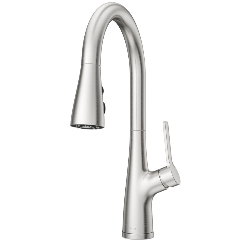 Neera Pull Down Single Handle Kitchen Faucet, Stainless Steel