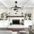 42" Modern Ceiling Fan with LED Lights and Remote Control, Acrylic Shade Indoor Ceiling Fan for Bedroom Living Room