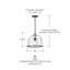Luminaire suspendu en verre bullé transparent l 11 po x H 11,5 po Lenhart-1845977071
