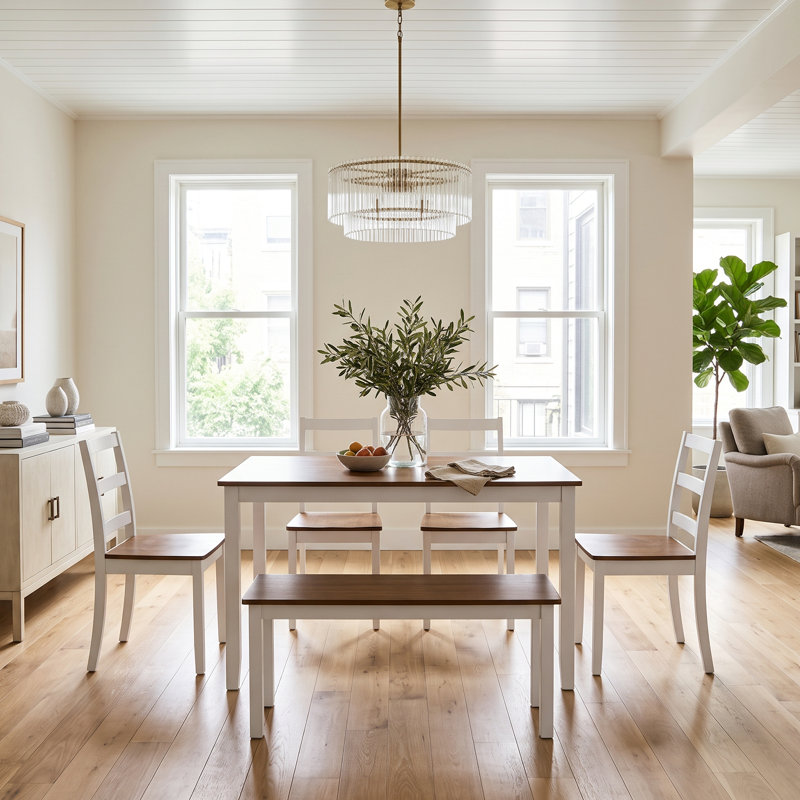 Solid Wood Top Dining Set