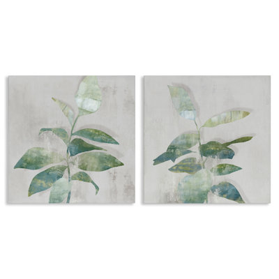 Ensemble de 2 toiles Rustic Minimal Blooms, design par Alex Black
