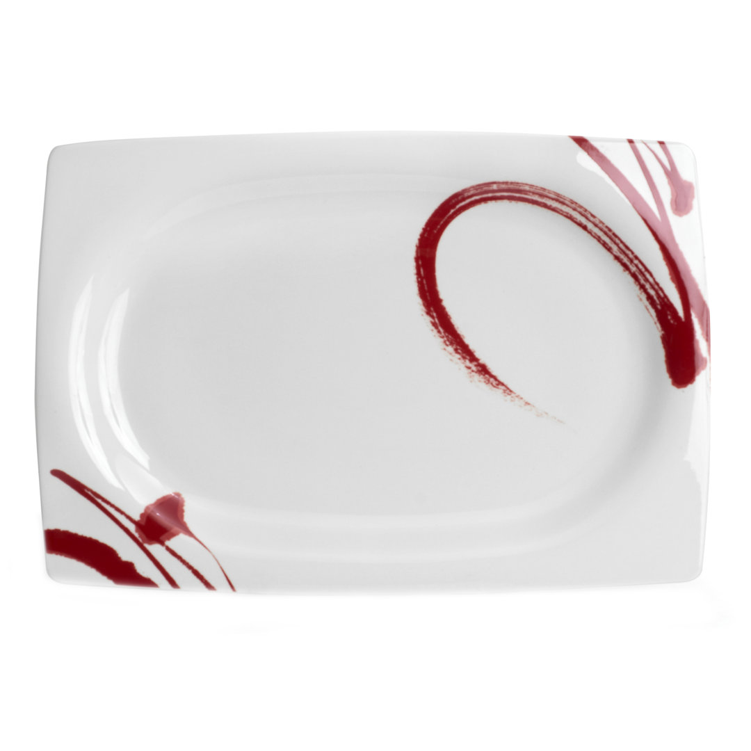 Red Vanilla Rectangular Platter (Set of 2) Red Vanilla 