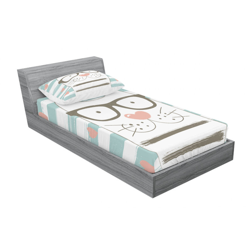 Microfiber Sheet Set, Twin Sheet Set with 1 Pillowcase