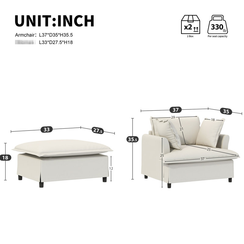 Fauteuil d'intérieur en chenille avec méridienne mobile surdimensionnée, polyvalente et classique pour la chambre à coucher du salon, coussin d'assise moelleux