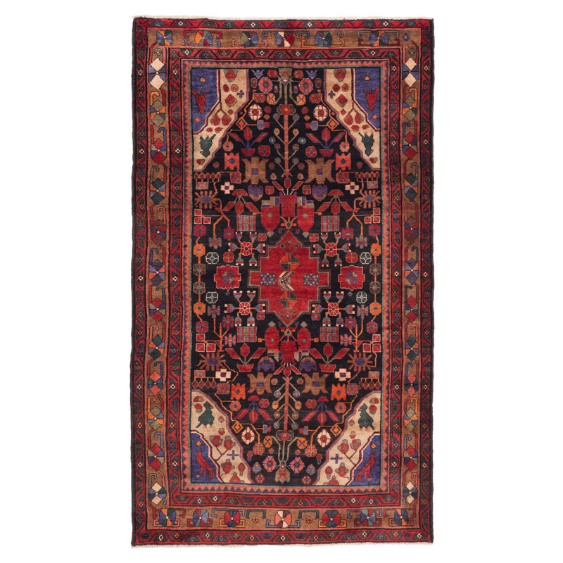 Tapis bleu marine Anatolian Vintage 5 pi 2 po x 9 pi 1 po