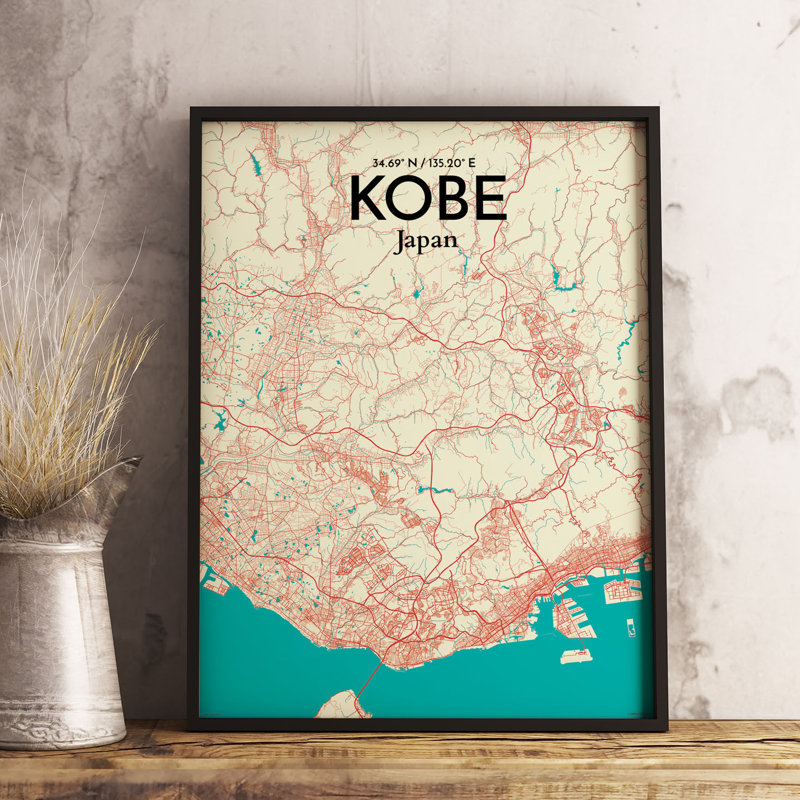 Kobe - No Frame Print, 60.2 cm H x 27.9 cm W x 0.1 cm D