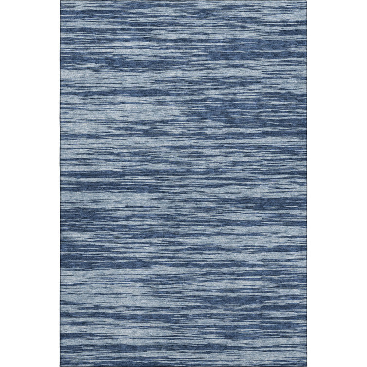 Premium Machine Washable Prisco Blue Rug