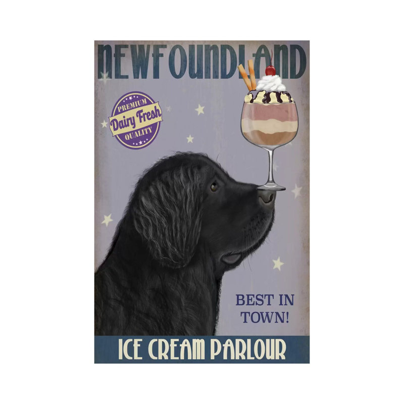 Newfoundland Ice Cream by Fab Funky - Wrapped Canvas Print, 30.48cm H x 20.32cm W x 1.91cm D