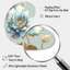 Chic chic fleur bleue IV - forme unique de décoration florale en métal, sculpture murale asymétrique en métal-103973232